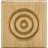 Hardware Resources 4" Wx1"Dx4"H Hard Maple Beveled Edge Rosette ROS4MP